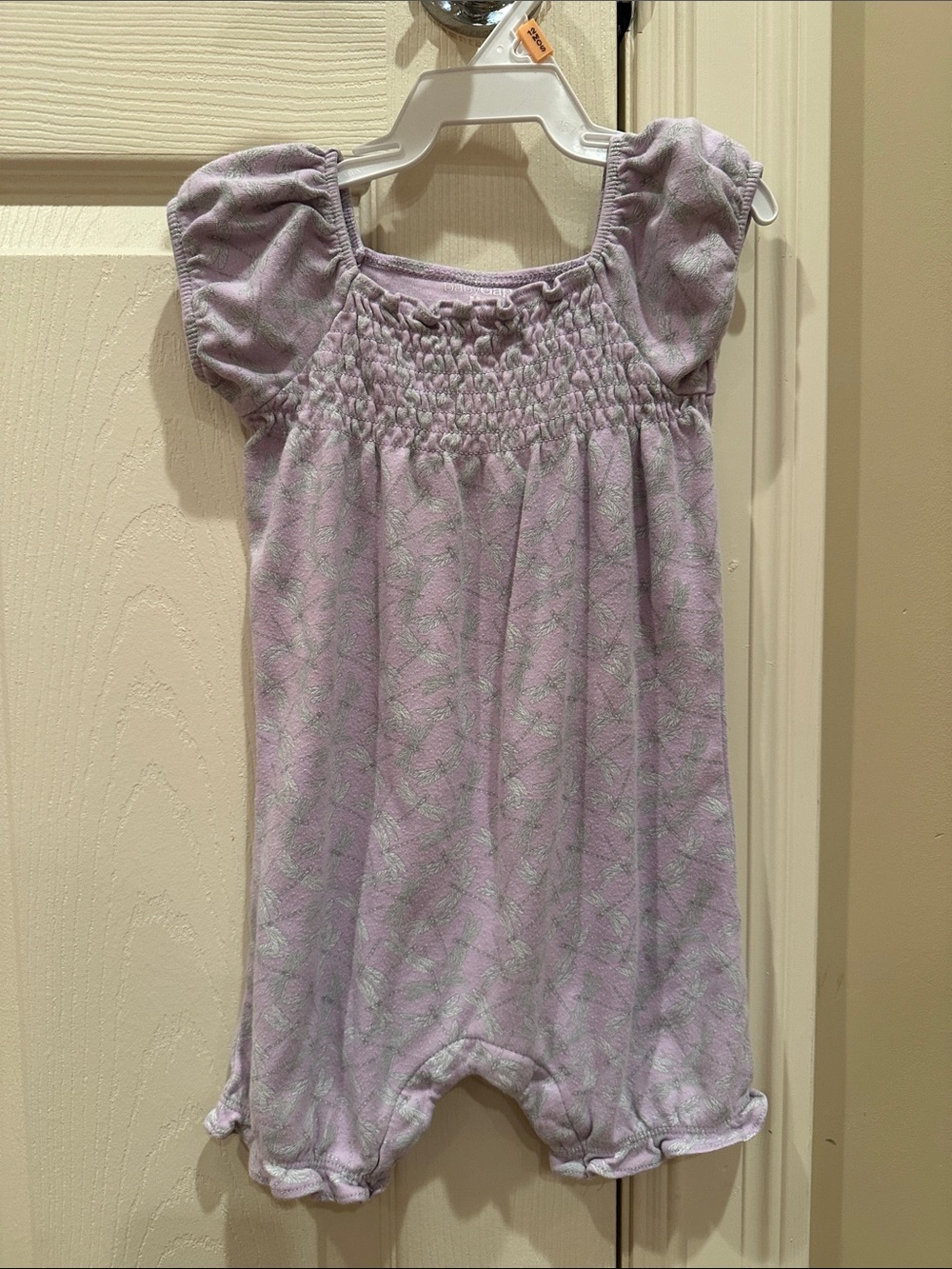 GAP Lavender Smocked Puff Sleeve One-Piece